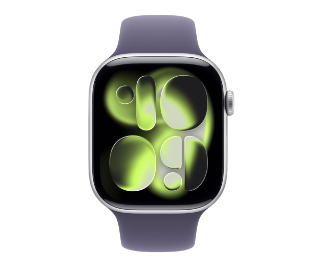 APPLE Watch Series 11 GPS 46mm Aluminiowa koperta (srebrny)/ Sportowy pasek (fioletowy) - rozmiar M/L - 1362410 - zdjęcie 2